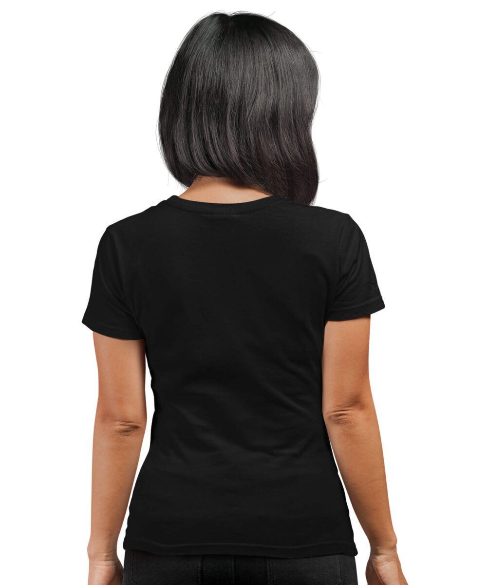 MEDLE Women Plain Black T-Shirt