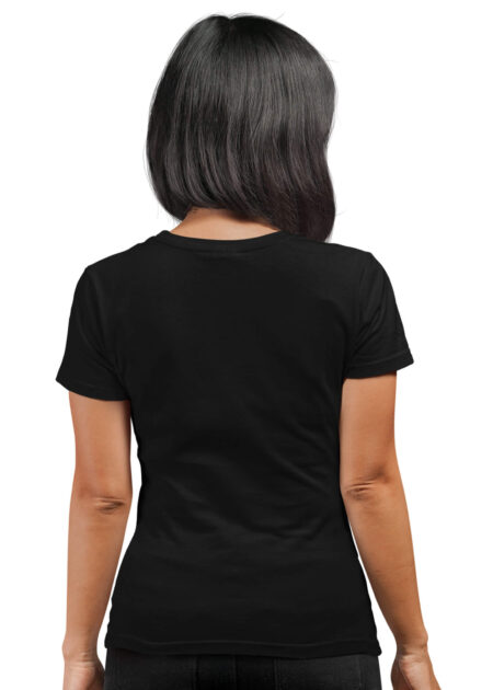 MEDLE Women Plain Black T-Shirt