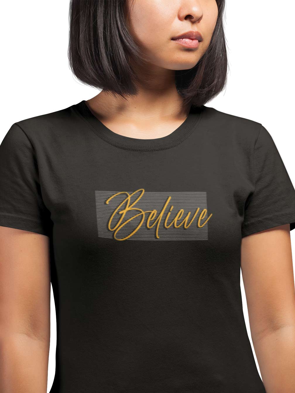 Medlle Trendy THE BELIEVE Women T-shirt | Chic & Cool Cotton Tee - Medlle